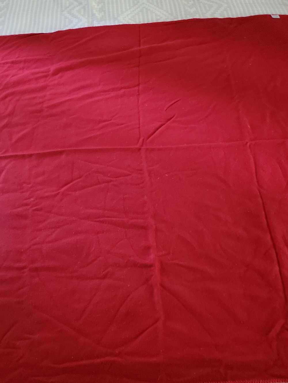 Faribault Wool Throw Blanket Red Wool Blanket - Picture 6 of 9